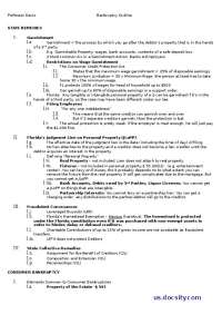 Bankruptcy Law: Garnishment, Consumer Bankruptcy, and Homestead Exemptions