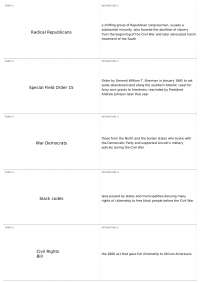 17: Reconstruction | HIST 106 - HISTORY OF THE U S - Docsity