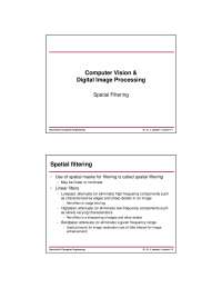 Spatial Filtering-Digital Image Processing-Lecture 07 Slides Slides-Electrical and Computer Engineering