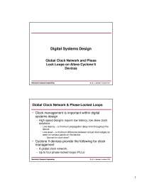 Global Clock Network-Digital Systems Design-Lecture 10 Slides ...