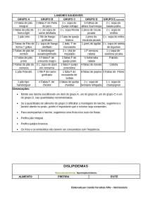Opcoes e lanches