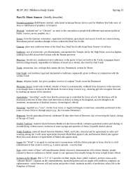 RLST 202 Midterm Study Guide: New Testament Key Concepts and Texts - Prof. Richard A. Layt