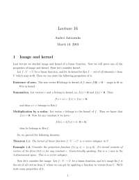 Image and Kernel-Linear Algebra-Lecture 16 Notes-Applied Math and Statistics