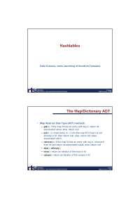 Hash Tables: Data Structure and Implementation