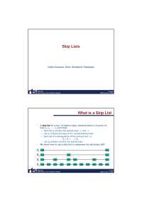 Skip Lists: A Probabilistic Data Structure for Dictionaries