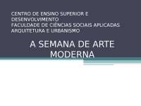 A SEMANA DE ARTE MODERNA - Compatibilidade