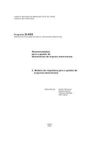 SIADE Sistemas de Informação de Arquivo e Documentos Electrónicos E