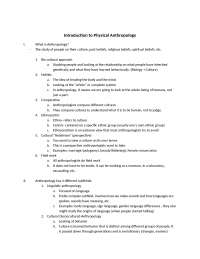 Introduction to Physical Anthropology | ANTH 1001 - Docsity