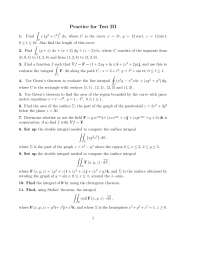 11 Questions on Multidimensional Calculus | MATH 2057 - Docsity