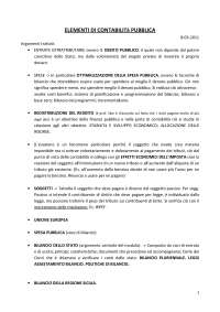 ELEMENTI di CONTABILITA' PUBBLICA - Dispensa - Analisi Funzionale - prof. Carinzio