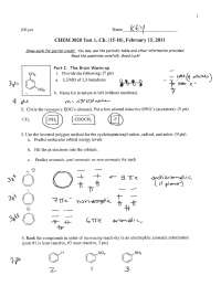 10 Problems with Solutions on Organic Chemistry II - Test 1 | CHEM 3020 ...