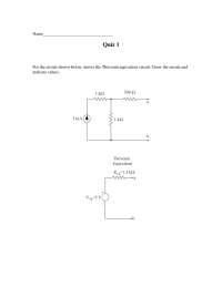 Question on Electronic Circuits - Quiz 1 | ECE 342