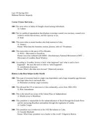 Midterm Exam Review Sheet - Introduction to Latin America | LAST 170