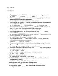 Practice Exam for Test 2 - Introduction to Women's Studies | WGST 1101