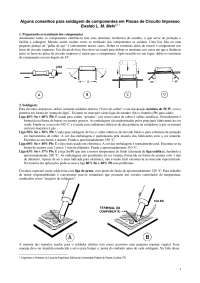Conselhos para soldagem de componentes em placas de circuito impresso