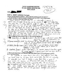 Solved Problems on Maritime History - Final Exam | NS 1323