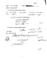 Resolution of Quiz 11 - Practice Problems on Calculus I | MATH 1501 ...
