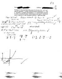 Solved Quiz for Graph of Functions - Calculus I | MATH 1501 - Docsity