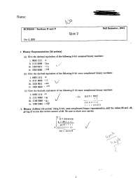 Solutions to Quiz 2 - Introduction to Computer Engineering | ECE 2030 ...