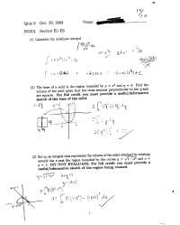 Calculus I - Solved Quiz 9 - Fall 2009 | MATH 1501 - Docsity
