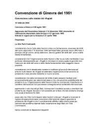 Convenzione di Ginevra del 1951 sullo Statuto dei Rifugiati: Testo Integrale e Analisi