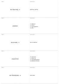 German Business Vocabulary: Terms and Definitions