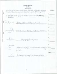 Solved Exam 4 for Modern Organic Chemistry I - Fall 2008 | CHEM 2212 ...