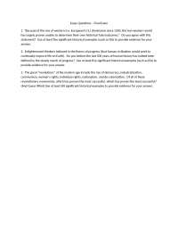 Essay Questions for Final | World Civilization II | HIST 2702 - Docsity