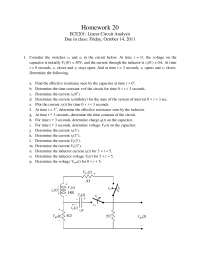 Linear Circuit Analysis I - Homework 20 with Solutions | ECE 20100 ...