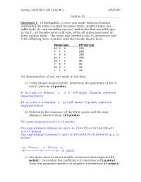 Quiz 2 Solved Questions - Biology IV: Genetics And Molecular Biology | BIOL 24100
