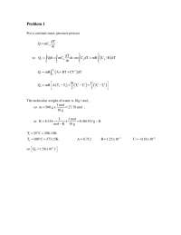 5 Problems for Heat and Mass Transfer - Assignment 1 | CHE 37800 - Docsity
