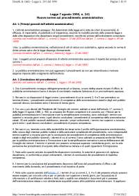 Legge 241/90 aggiornata al 2012
