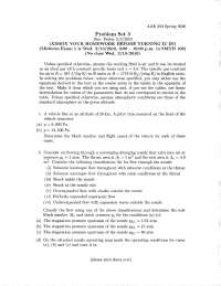 Assignment 3 for Aerodynamics - Spring 2010 | AAE 33400