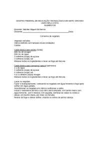 aula prática - conserva de vegetais