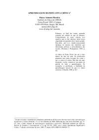 APRENDIZAGEM - Teoria da Aprendizagem Significativa 2012