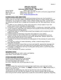 Expository Writing - English Composition I | ENGL 1010 - Docsity