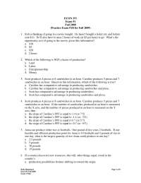 40 Multiple Choice Questions - Microeconomics - Exam 1 | ECON 25100 ...