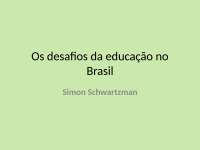 Desafios da Educação no Brasil