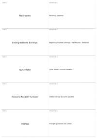 Final formulas, part 1 | ACC 201 - Principles of Financial Acct