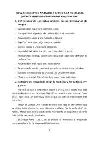 TEMA 2. CONCEPTOS APLICADOS Y AFINES A LA PSICOLOGÍA JURÍDIC