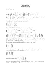 Quiz 6 Solution for Applied Linear Algebra | MATH 310 - Docsity
