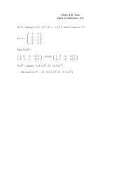 Solutions to Quiz 8 - Applied Linear Algebra | MATH 310 - Docsity