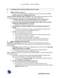 Protection for Medical Care Decisions, Sexual Activity & Orientation