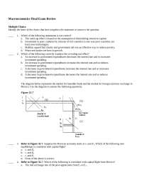 Principles of Macroeconomics - Final Exam Review | ECON 201