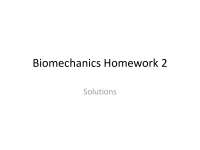 Biomechanics Homework 2 with Solution | BMED 4540