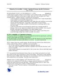 Contracts Outline 5 - Mitigation, Foreseeability, Certainty, Liquidated Damages, Specific Performance