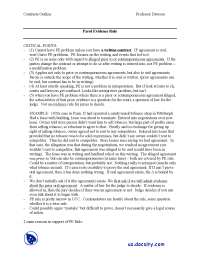 Contracts Outline 6 - Parol Evidence Rule, PE Rule, Integrated Agreements