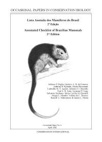 Annotated Checklist of Brazilian Mammals 2nd Edition 1
