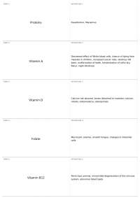 Deficiencies | NTR 306 - FUNDAMENTALS OF NUTRITION - Docsity