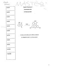 Past Exam 1 with Solution Key - Organic Chemistry II | CHEM 2260 - Docsity
